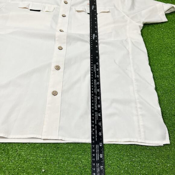 MOJO Fishing Shirt Mens Sz MED White/Pink Outdoor Performance PFG Button Up - Picture 5 of 7